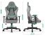 Ergonomická herní židle HC-2002 s nosností 150 kg – šedá se zelenými detaily