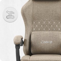 CABRO C503 dizajnerska gamerska stolica s osloncem za noge, do 150 kg, bež