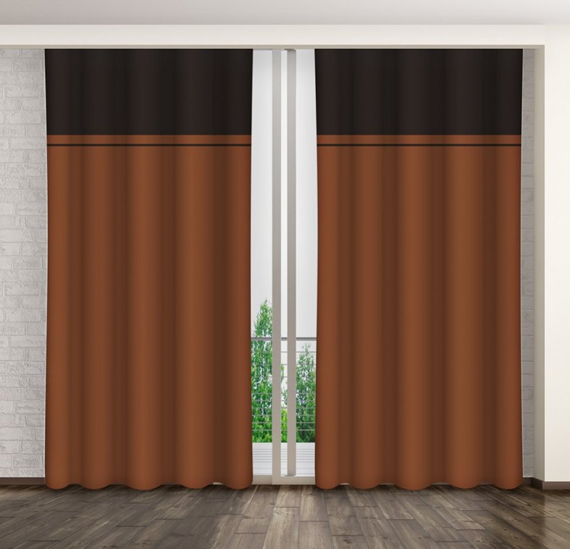 Kétszínű dekoratív sötétítő függöny - Méret: Hossz: 250 cm