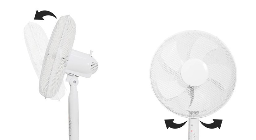 Samostojeći ventilator 45 W s daljinskim upravljačem - bijeli