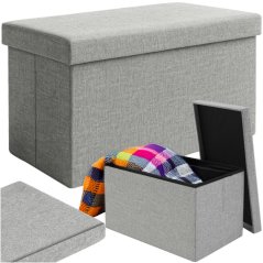 Pouf di seduta pieghevole con spazio di archiviazione 54 L