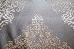 Cuvertură de pat de lux design baroc în culoarea gri auriu
