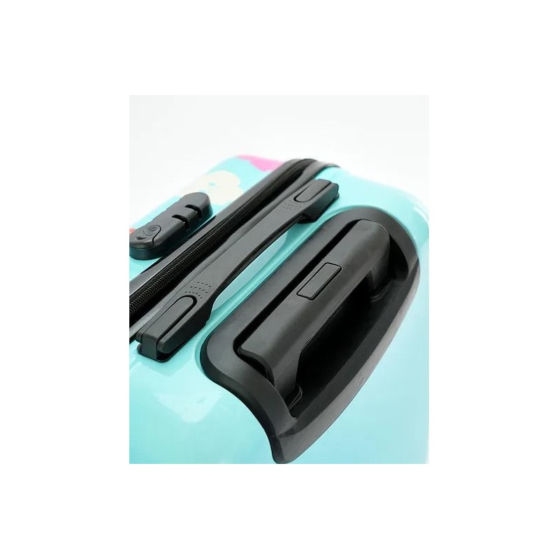 Gyermek utazótáska kerekeken, teleszkópos fogantyúval - BLUE PANDA