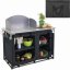 Praktische Campingküche mit 2 Fächern 116 x 52 cm - schwarz Praktische Campingküche mit 2 Fächern 116 x 52 cm - schwarz