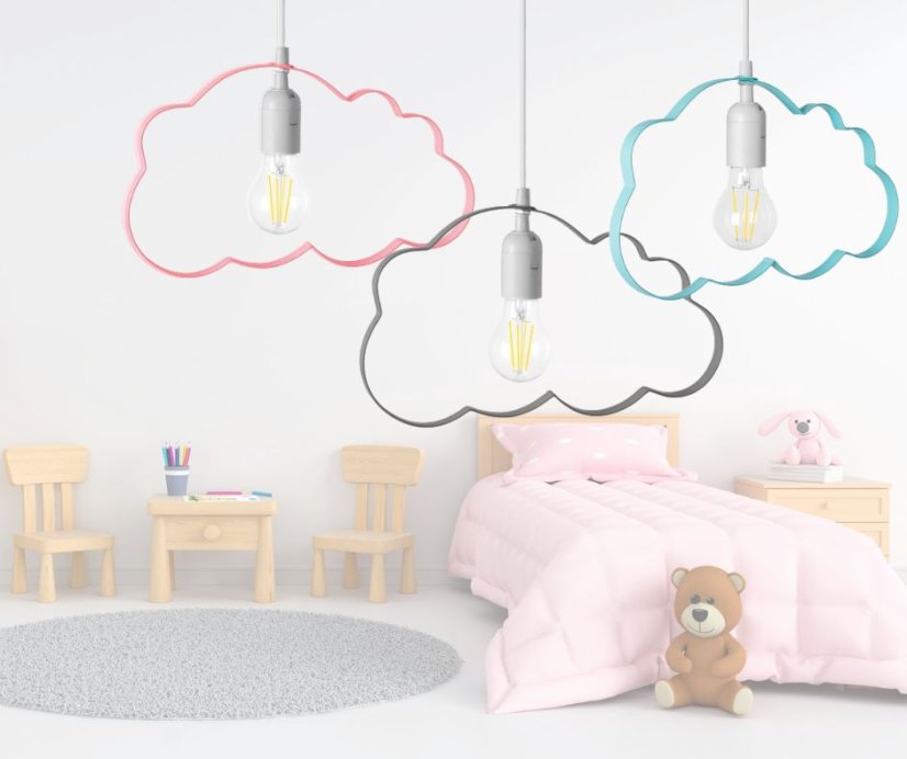 Moderné detské stropné svietidlo - mrak