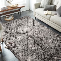 Moderní koberec s motivem mramoru hnědé barvy
