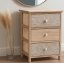 Kommode LUIZA mit 3 Schubladen - Boho-Design, 40 x 29 x 58 cm