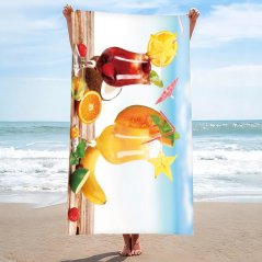 Strandtuch mit Sommergetränkemotiv
