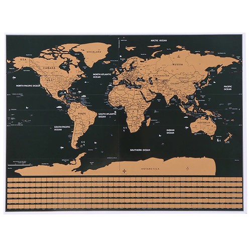 Kaparható világtérkép zászlókkal 82 x 59 cm