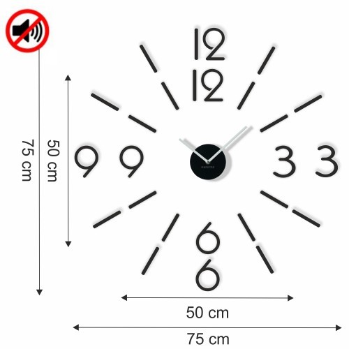 Moderne Wanduhr in schwarzer Farbe