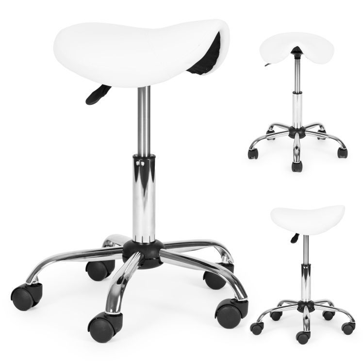 Výškovo nastaviteľná ergonomická otočná stolička v tvare sedla