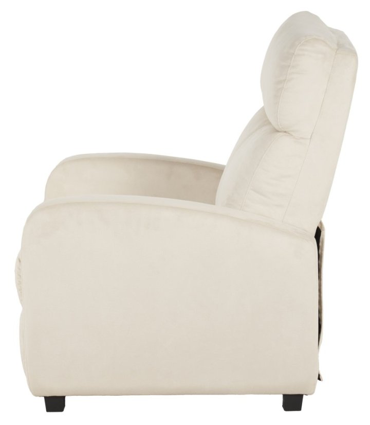 Bež žametni naslanjajoči fotelj