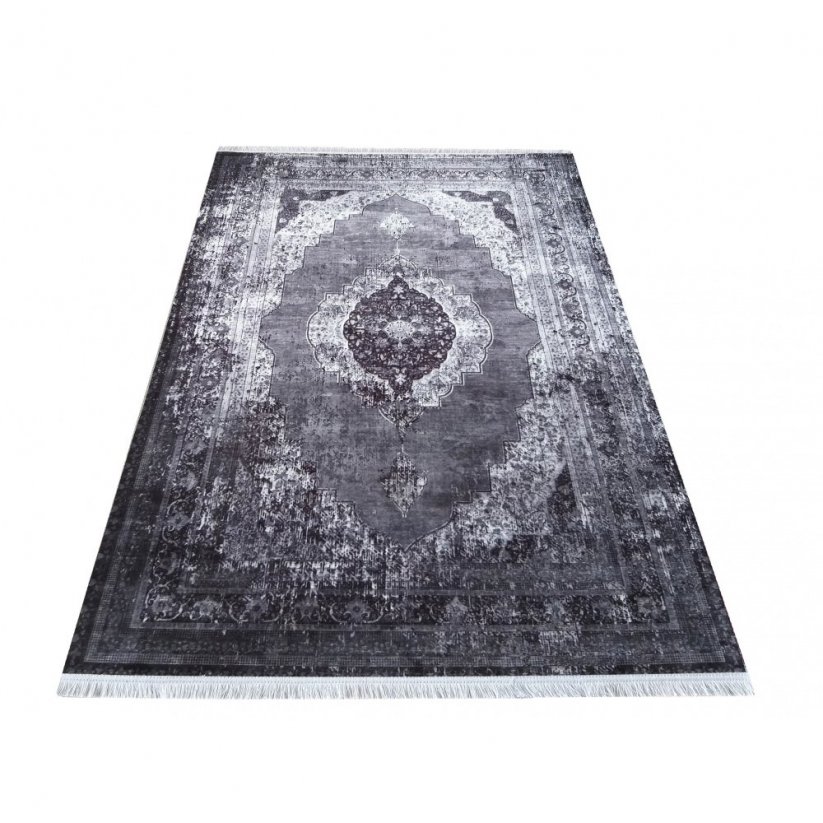 Šedý koberec se vzorem v orientálním stylu - Rozměr koberce: Šířka: 120 cm | Délka: 170 cm