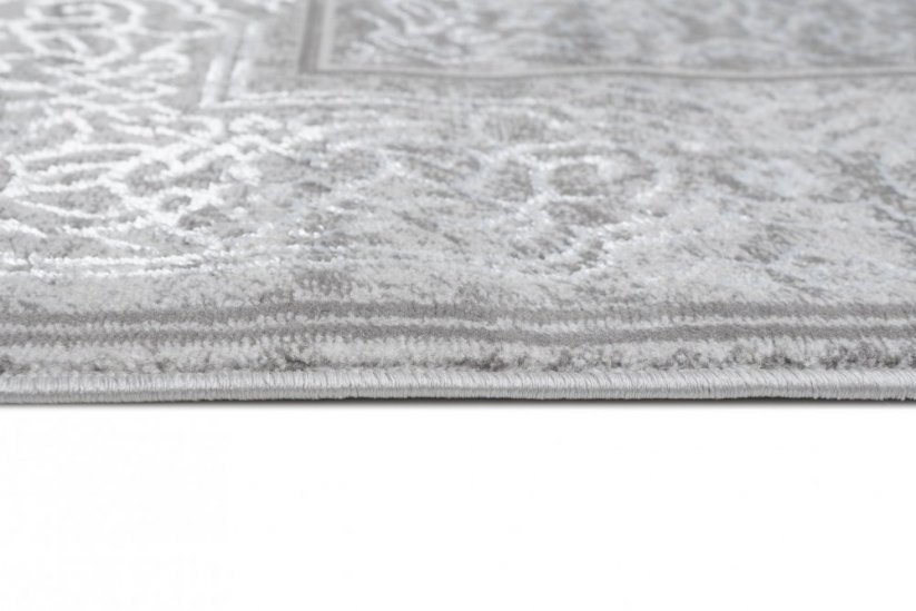 Ekskluzivna siva preproga z belim orientalskim vzorcem