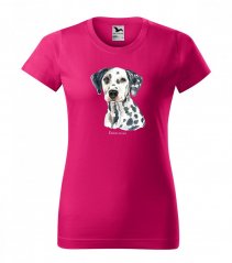 Moderné dámske tričko pre milovníčky psieho plemena dalmatínec
