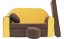 Dětská rozkládací pohovka ve žluté barvě 98 x 170 cm