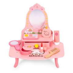 Дървена детска тоалетка – тоалетка с огледало и 7 аксесоара