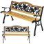 Vrtna klop z motivom vrtnic - 125x52x78 cm, bor
