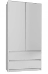 Detská šatníková skriňa v bielej farbe 180x55x90 cm