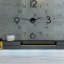 Unikatna črna stenska ura, 130 cm