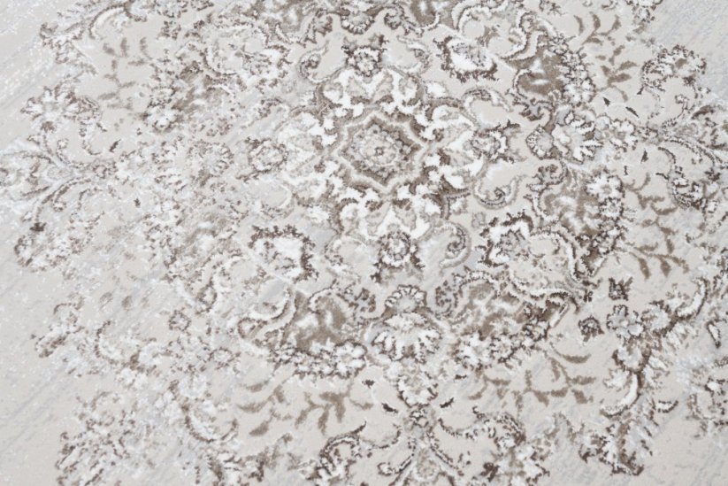 Heller creme-grauer Vintage-Design-Teppich mit Mustern - Die Größe des Teppichs: Breite: 160 cm | Länge: 230 cm