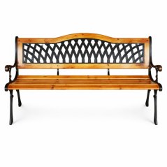 Odolná zahradní lavice s opěradlem 125 x 52 x 77 cm