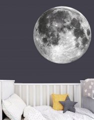 Dekorativer Wandaufkleber - Mond 71 cm