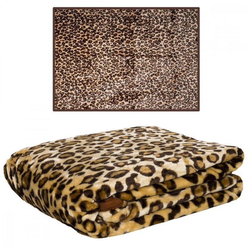 Teplá deka s leopardím vzorem