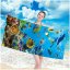 Strandtuch mit Unterwasserdelfinmuster, 100 x 180 cm