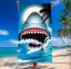 Plažna brisača z morskim psom
