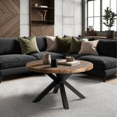 Couchtisch LINCOLN Ø 80 cm - verschiedene Farbvarianten