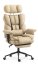 HC-1037 ergonomikus irodai fotel lábtartóval – bézs szövet