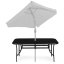 Černý zahradní stůl s otvorem pro slunečník