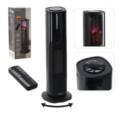 Încălzitor electric tip coloană cu efect de flacără 2000 W