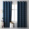 Skandinavske zavese z vzorcem v temno modri barvi 140x250 cm