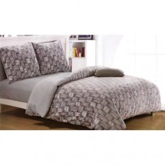 Béžové posteľné obliečky s motívom pletenia 