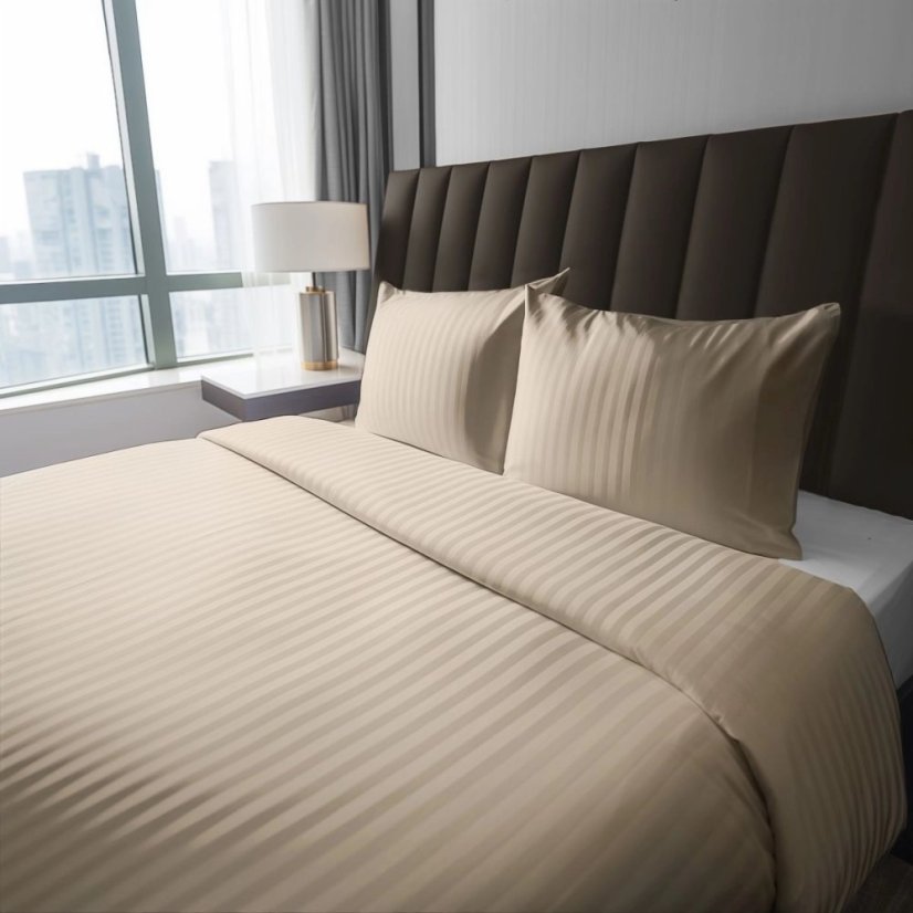 Luxus damaszt ágynemű - bézs