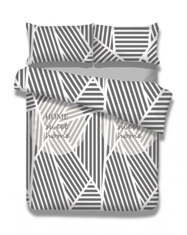 Štýlové posteľné obliečky v sivej farbe