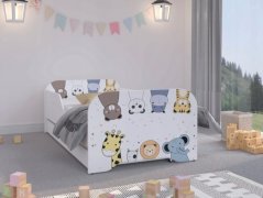 Schönes Kinderbett 160 x 80 cm mit Tieren