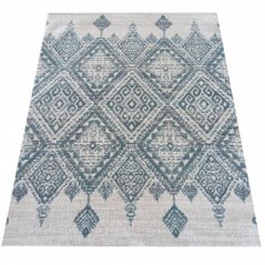 Скандинавски килим с ментовозелени шарки