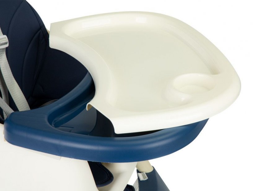 Detská stolička na kŕmenie 2v1 v tmavomodrej farbe