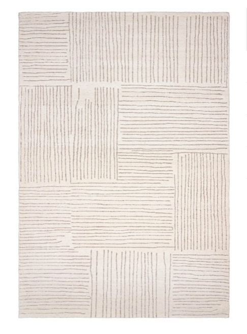 Krémovo strieborný vlnený koberec Estonia 