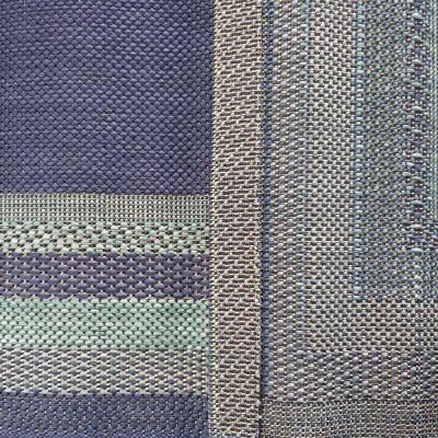 Elegante tappeto in colore blu mare