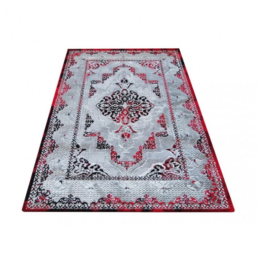 Elegantní koberec červené barvy ve vintage stylu - Rozměr koberců: Šířka: 160 cm | Délka: 220 cm