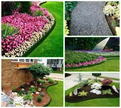 Gyepszegély - műanyag kerti járda horgonyokkal 10 m