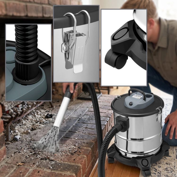 Aspirator de cenușă 1200 W cu filtru HEPA și funcție de suflare