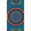 Strandtörölköző színes mandala mintával, 100 x 180 cm