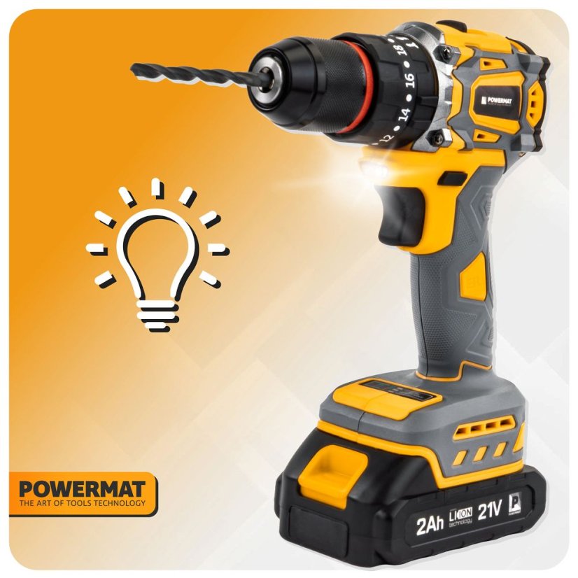 Винтоверт Powermat PM-WA-21V-2M - акумулаторен