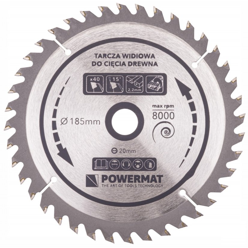 Pânza de ferăstrău cu furcă 185x20 40z TDD-185x20x40Z