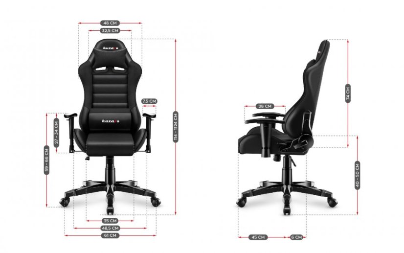 Ergonomické čierne herné kreslo pre teenegerov